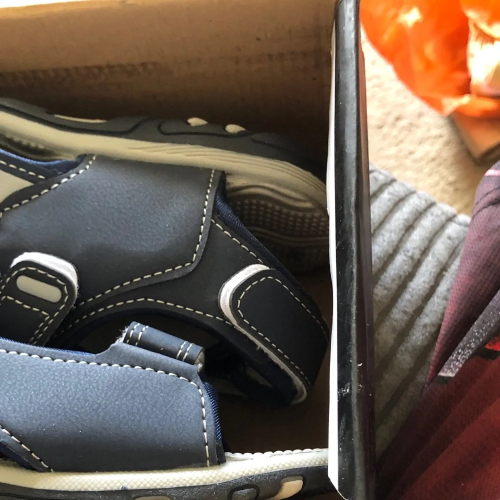 Kids Navy Blue Closed-Toe Sandals - Comfortable Everyday Footwear
